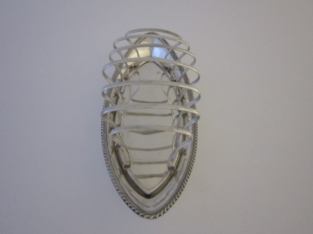 Antique Edwardian Sterling Silver Toast Rack - 1909 View IV