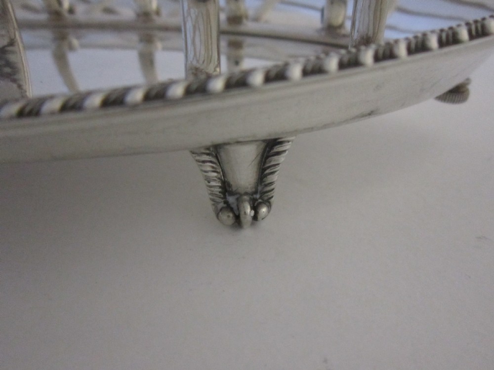 Antique Edwardian Sterling Silver Toast Rack - 1909 View VII