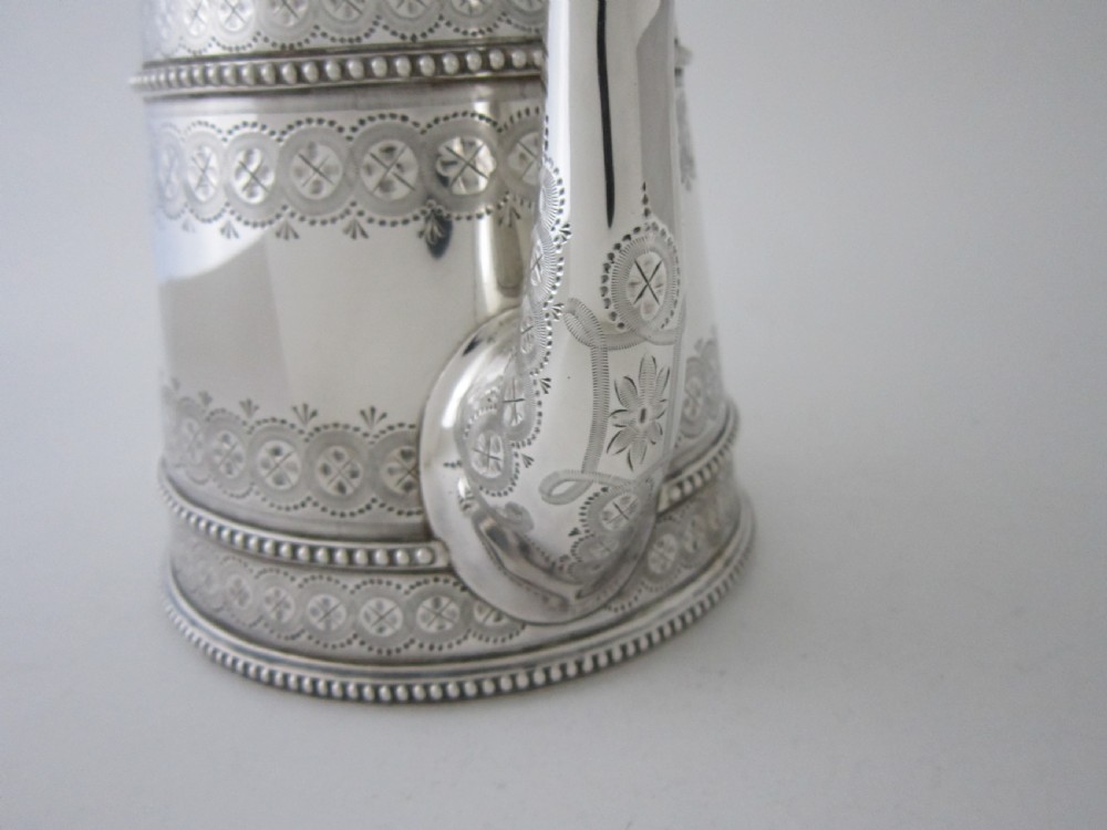 Antique Victorian Sterling Silver Tea & Coffee Set - 1881 View IX
