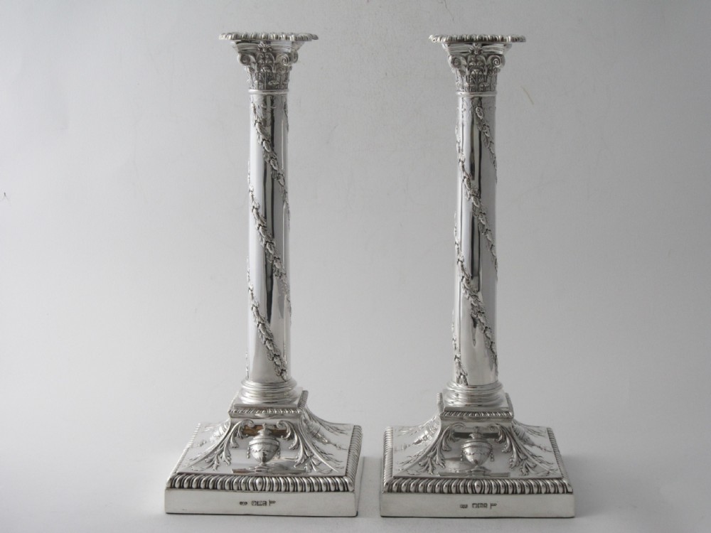 Antique Victorian Sterling Silver Candlesticks - 1893 View XIII