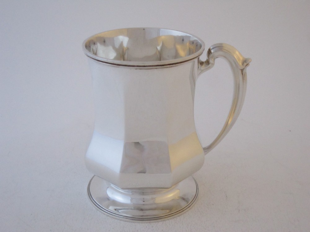 Antique George V Sterling Silver Pint Mug - 1933