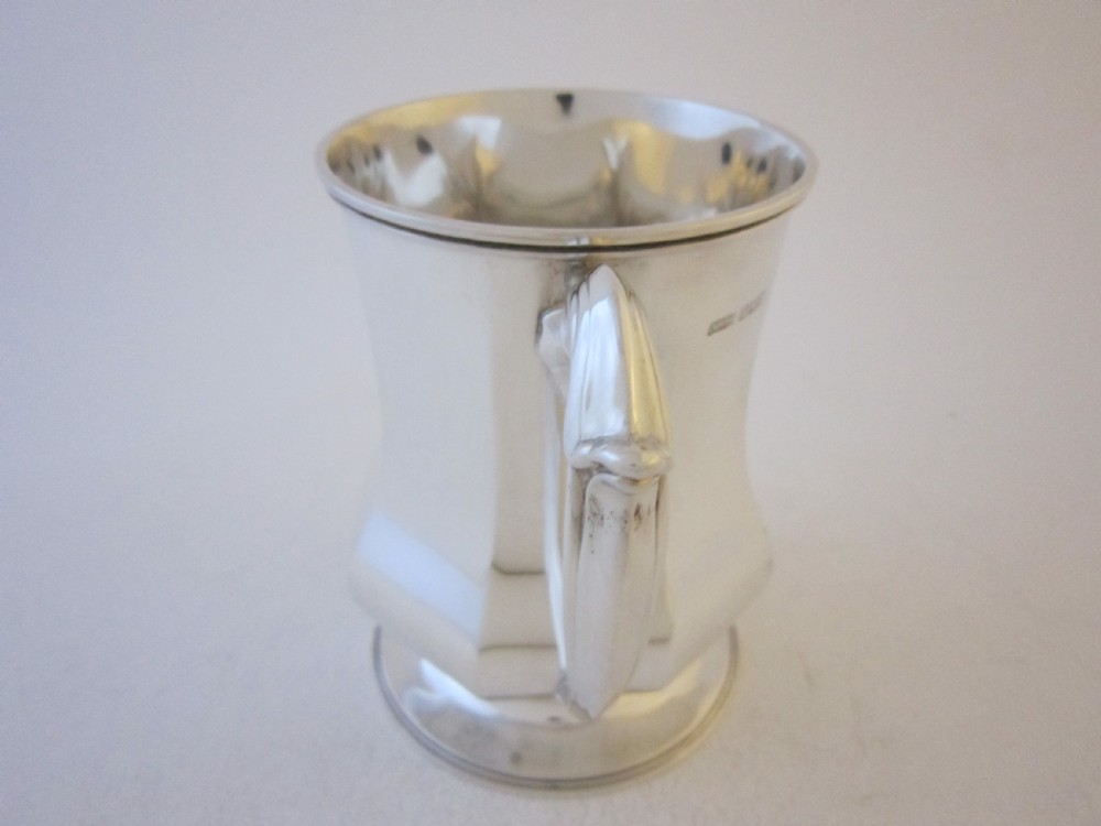 Antique George V Sterling Silver Pint Mug - 1933 View VI