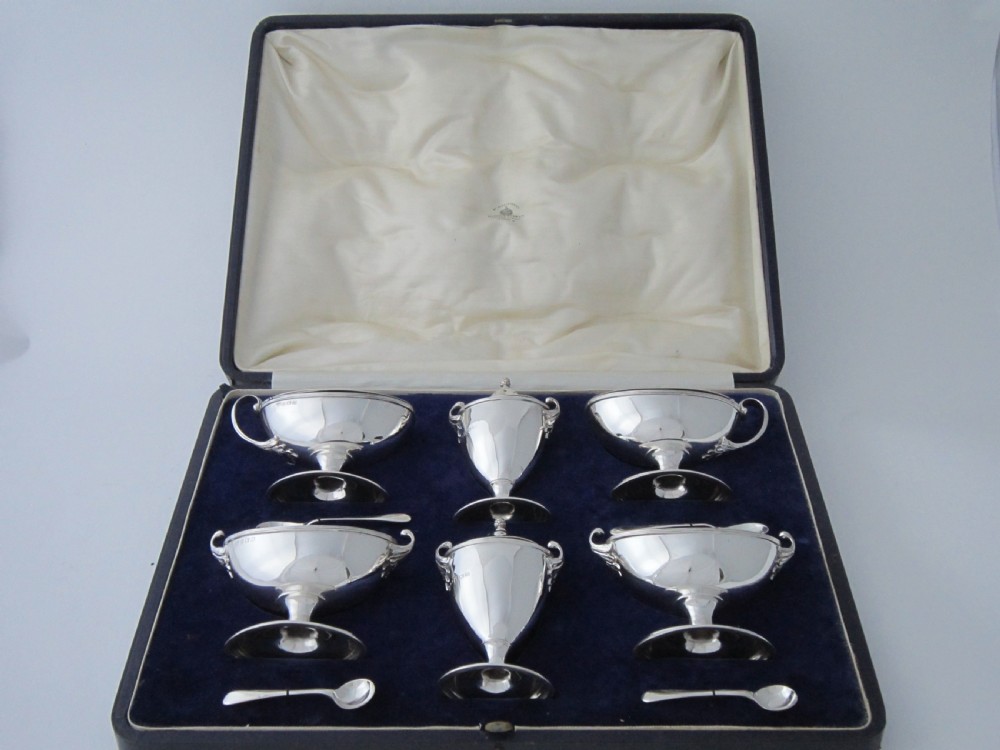 Antique George V Sterling Silver Condiment Set - 1925