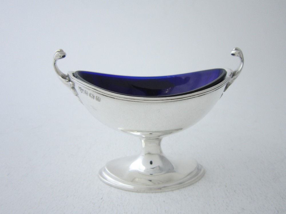 Antique George V Sterling Silver Condiment Set - 1925 View IX