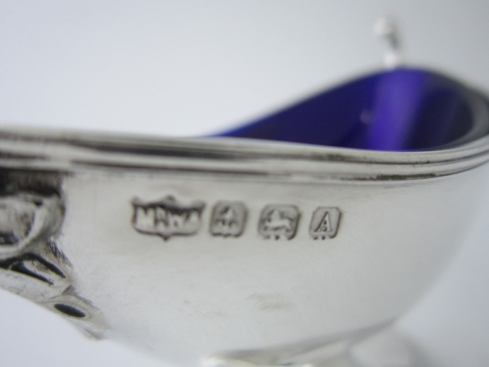 Antique George V Sterling Silver Condiment Set - 1925 View XI