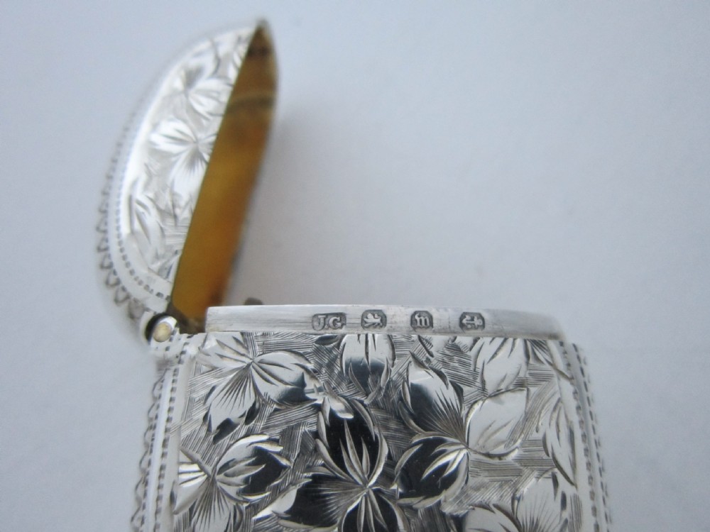 Antique Victorian Sterling Silver Combination Sovereign/Vesta Case - 1896 View VI