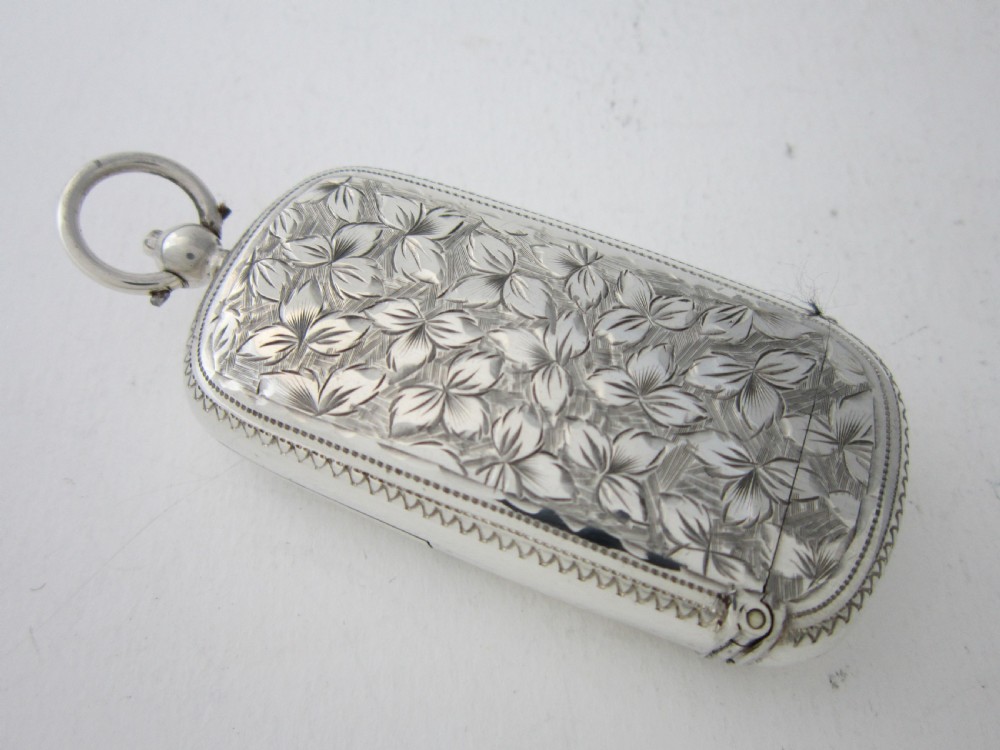 Antique Victorian Sterling Silver Combination Sovereign/Vesta Case - 1896 View VIII