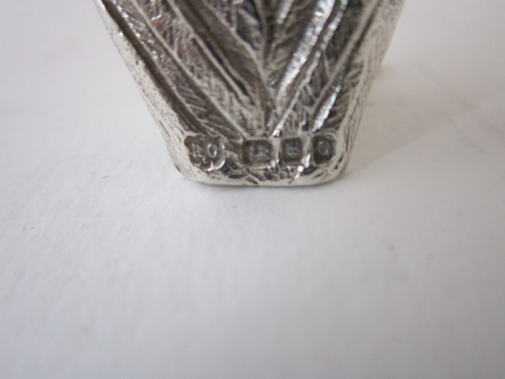 Elizabeth II Sterling Silver Owl Salt & Pepper Shakers - 1958 View X