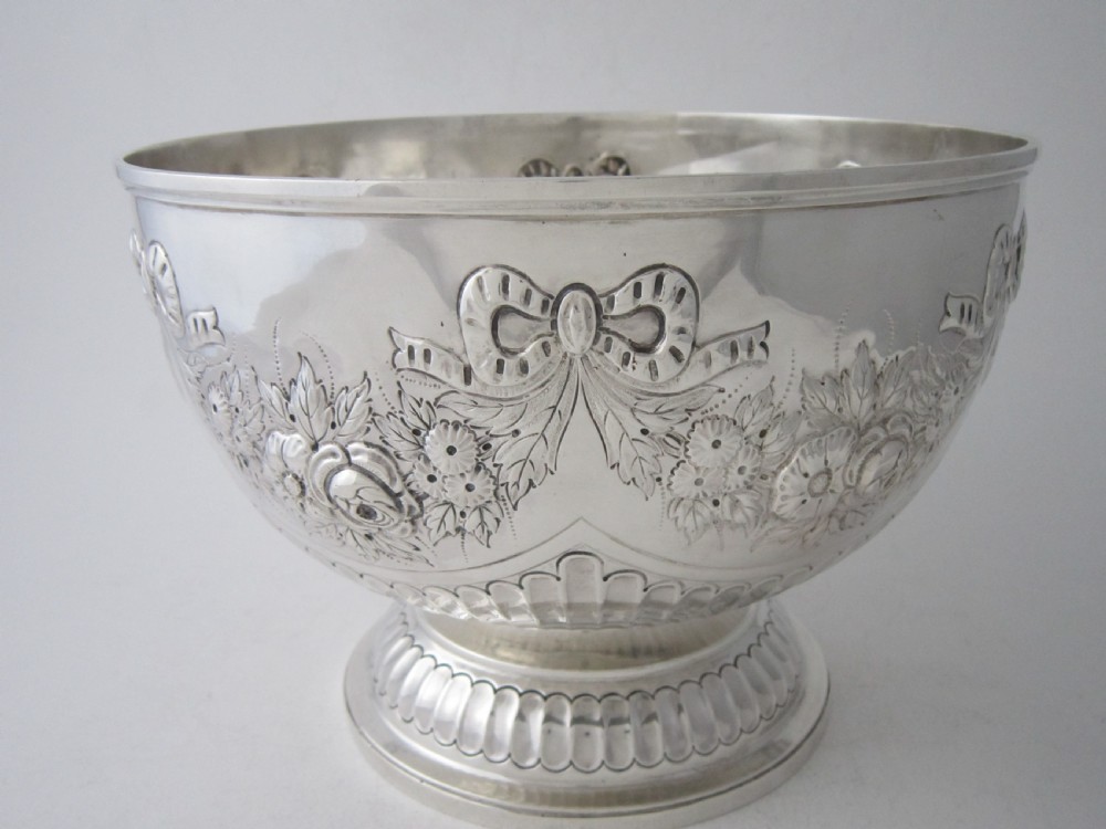 Antique Victorian Sterling Silver bowl - 1896 View II