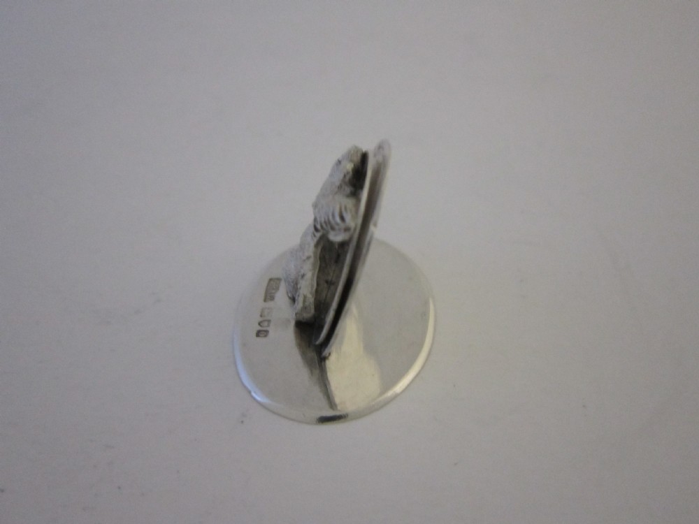 Antique Edwardian Sterling Silver Menu/Place Card Holder - 1909 View II