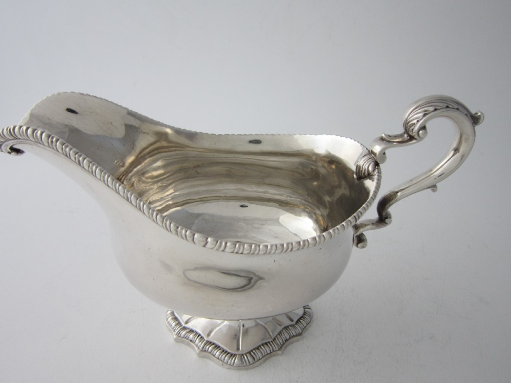 Antique George III Sterling Silver Sauce Boats - 1768 View VII