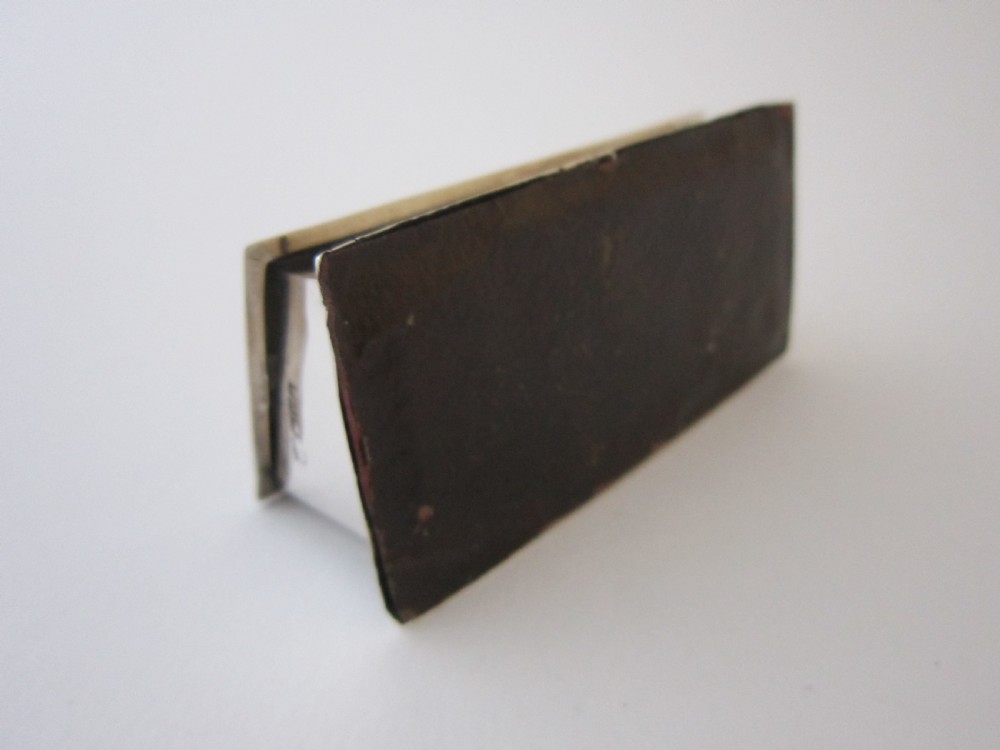 Chester antique Edwardian Sterling Silver Stamp Box - 1901 View VI