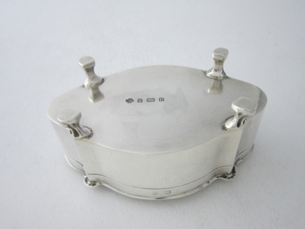 Antique Edwardian Sterling Silver Trinket Box - 1904 View VII