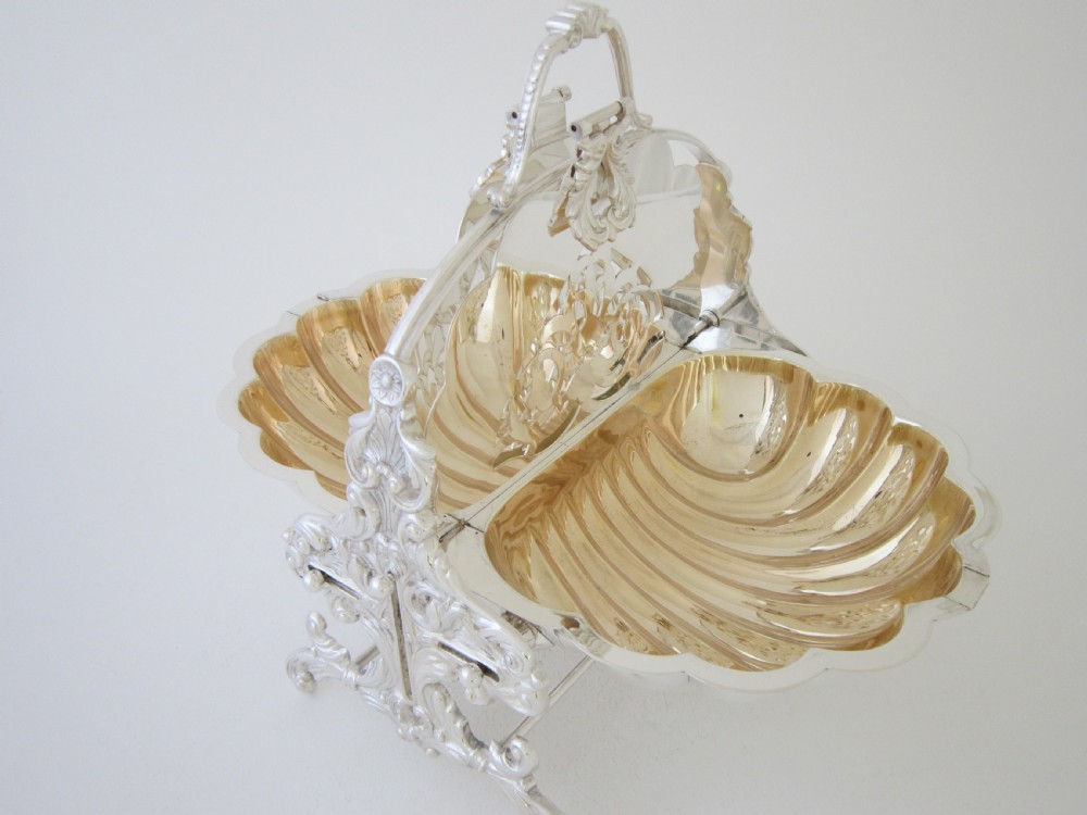 Elizabeth II Silver Plated Folding Biscuit Box - 1960's