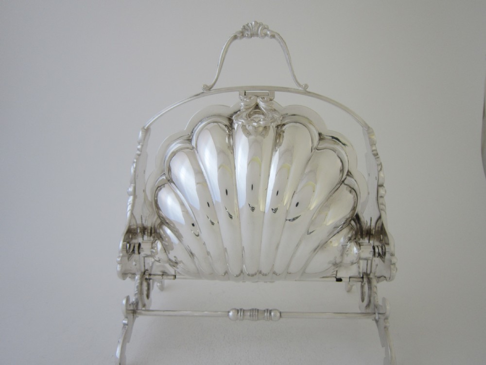 Elizabeth II Silver Plated Folding Biscuit Box - 1960's View III