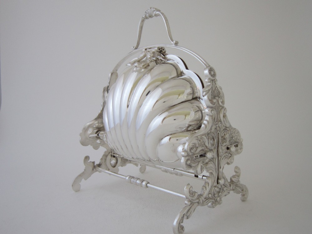 Elizabeth II Silver Plated Folding Biscuit Box - 1960's View IV
