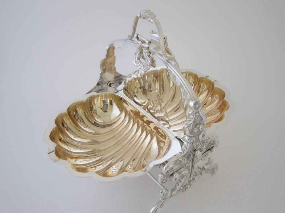 Elizabeth II Silver Plated Folding Biscuit Box - 1960's View VI