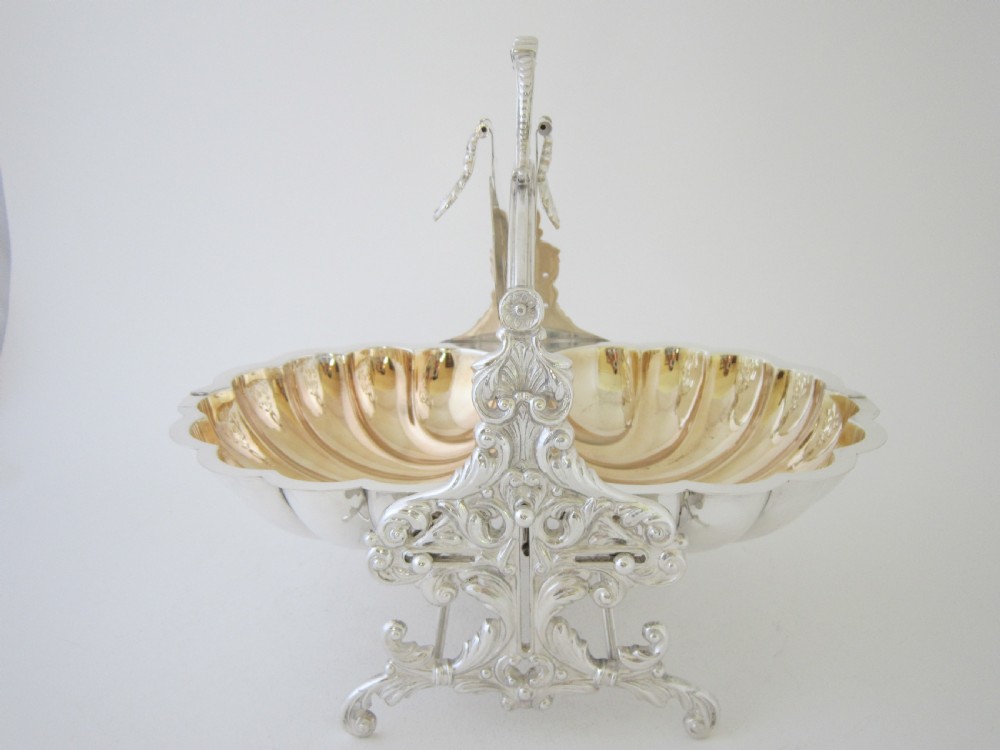 Elizabeth II Silver Plated Folding Biscuit Box - 1960's View IX