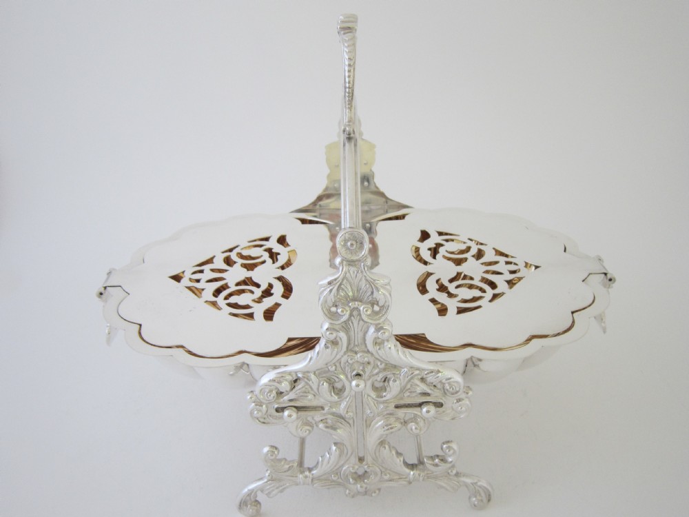 Elizabeth II Silver Plated Folding Biscuit Box - 1960's View X