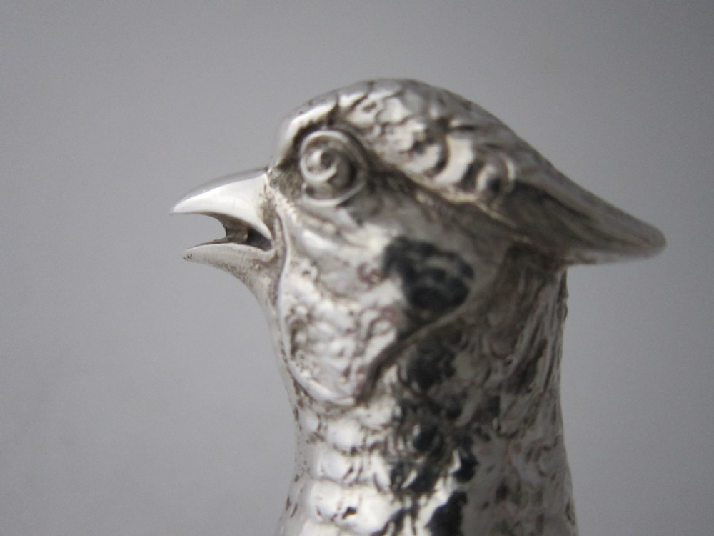 Pair of Garrard Sterling Silver Cast Pheasants - 1969 View VII