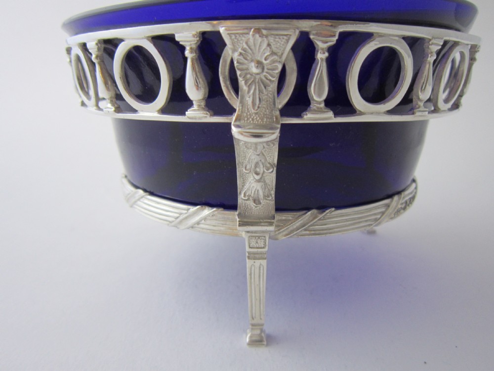 Antique Victorian Sterling Silver & Glass Dishes View V
