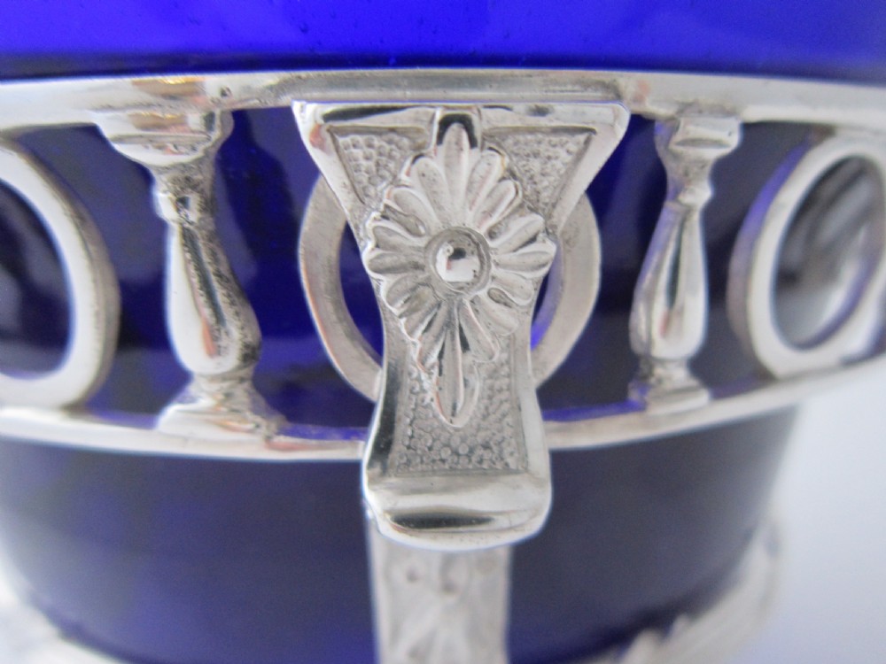 Antique Victorian Sterling Silver & Glass Dishes View VI