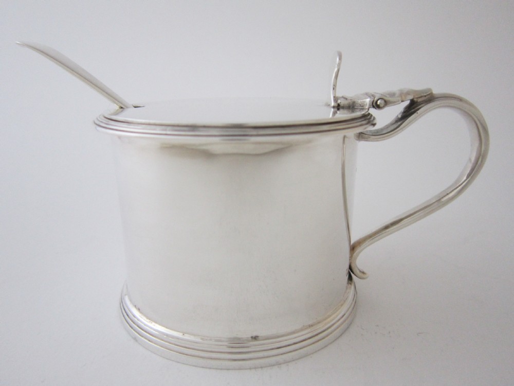 Heavy Antique George V Sterling Silver Mustard Pot - 1921