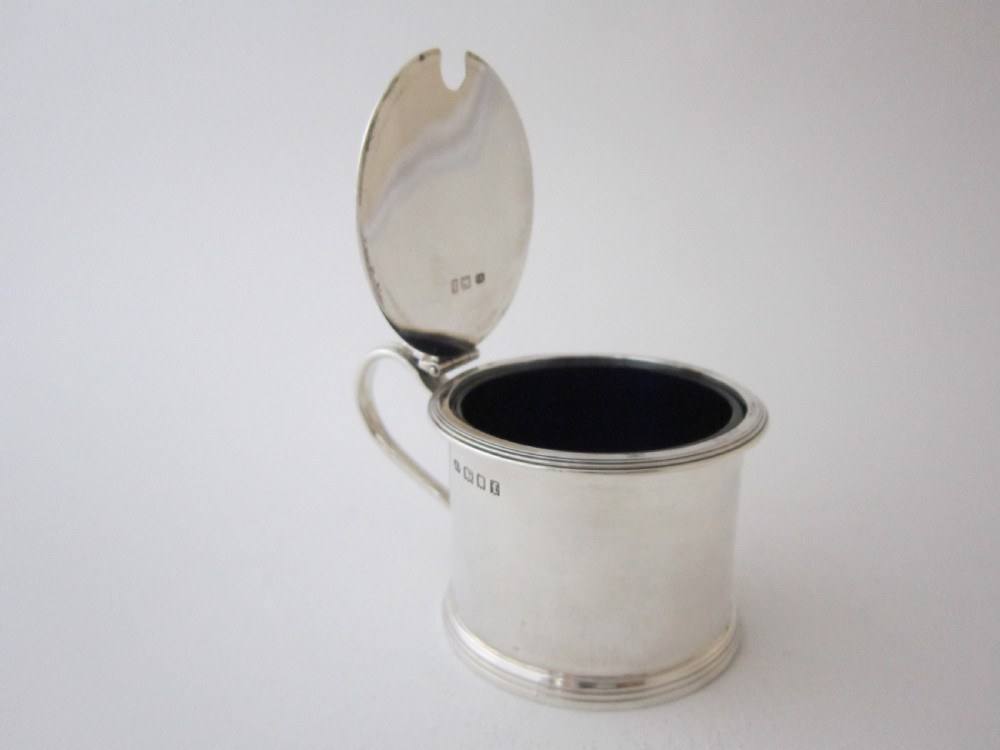 Heavy Antique George V Sterling Silver Mustard Pot - 1921 View V