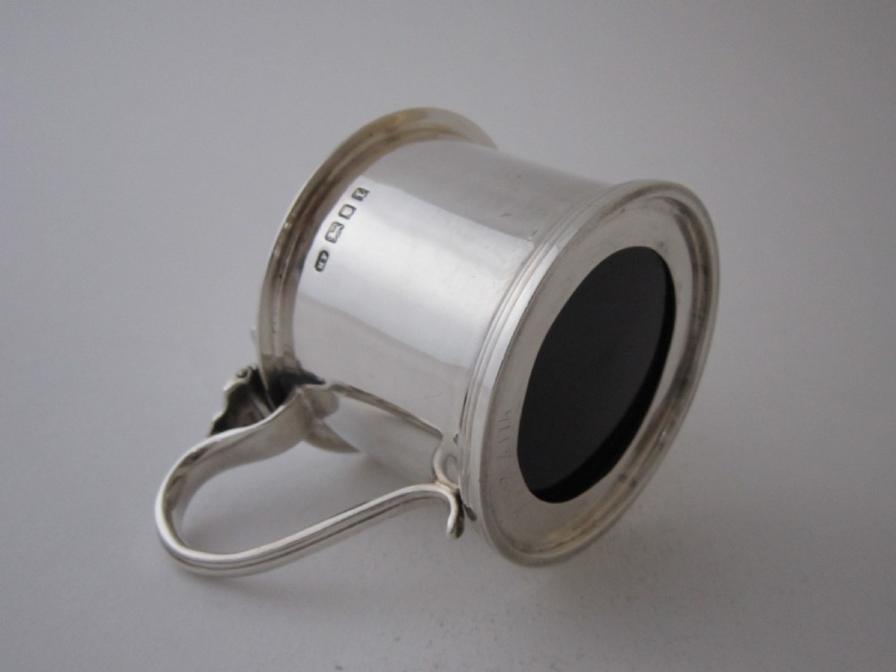 Heavy Antique George V Sterling Silver Mustard Pot - 1921 View VII