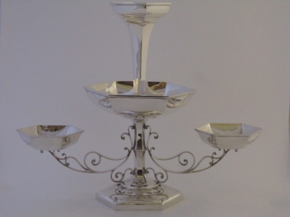 Antique Edwardian Sterling Silver Table Centrepiece - 1910
