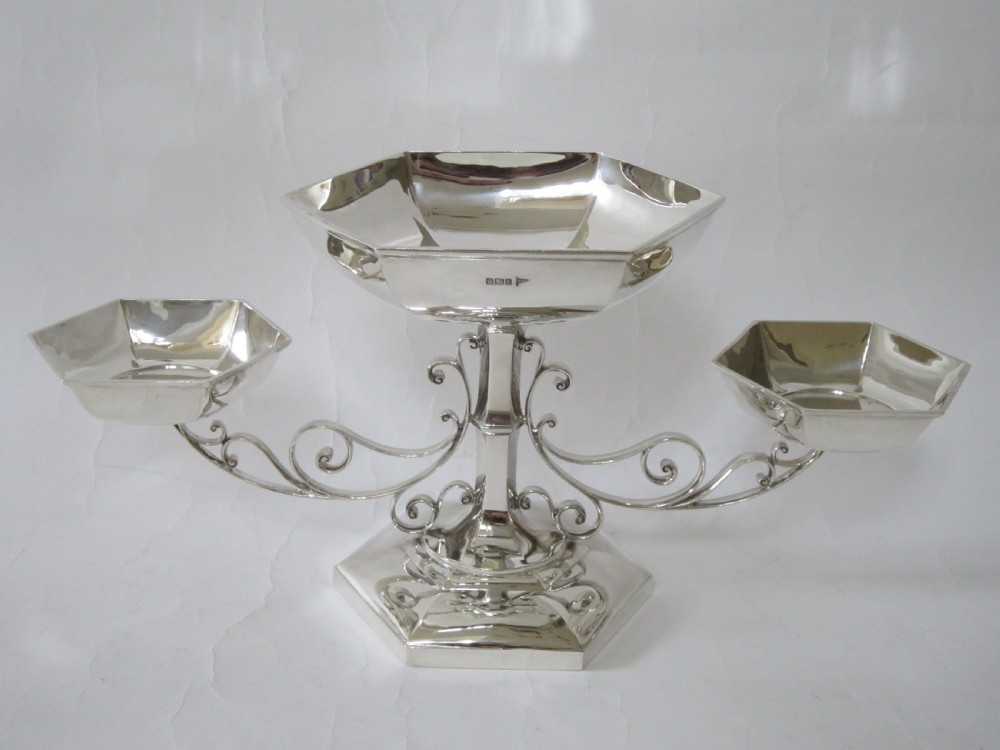 Antique Edwardian Sterling Silver Table Centrepiece - 1910 View IV