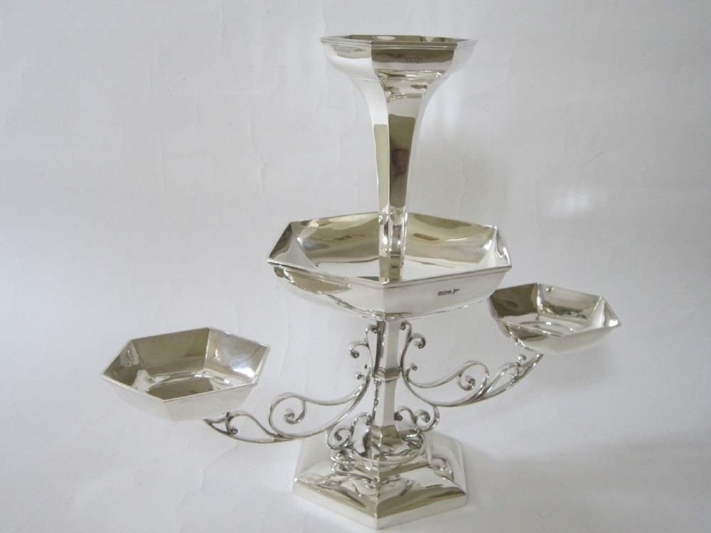 Antique Edwardian Sterling Silver Table Centrepiece - 1910 View VII