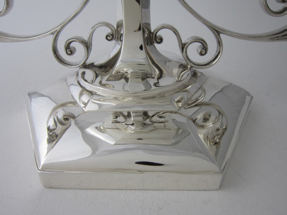 Antique Edwardian Sterling Silver Table Centrepiece - 1910 View XI