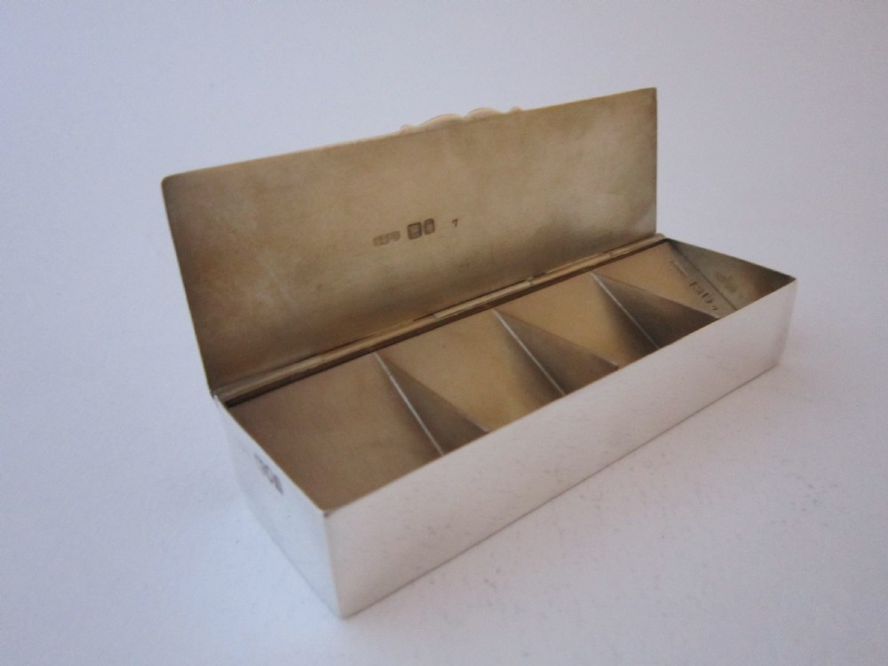 Antique Edwardian Sterling Silver Stamp Box - 1901
