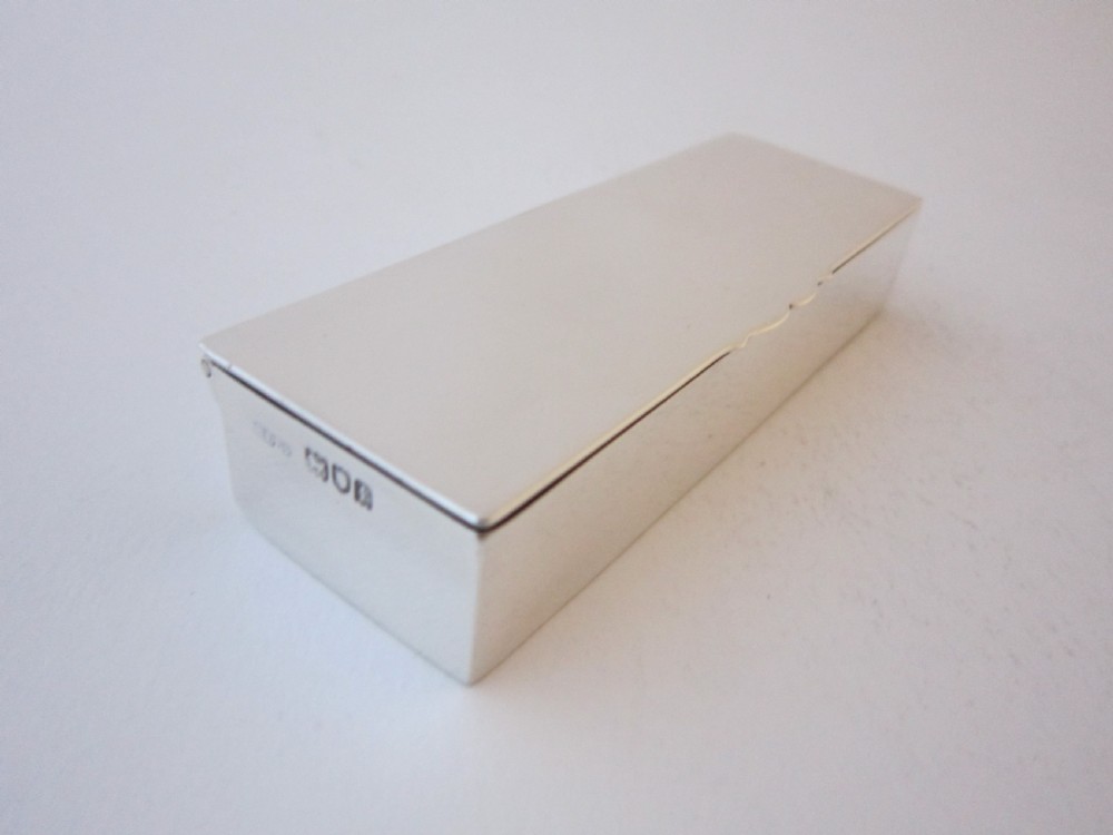 Antique Edwardian Sterling Silver Stamp Box - 1901 View II