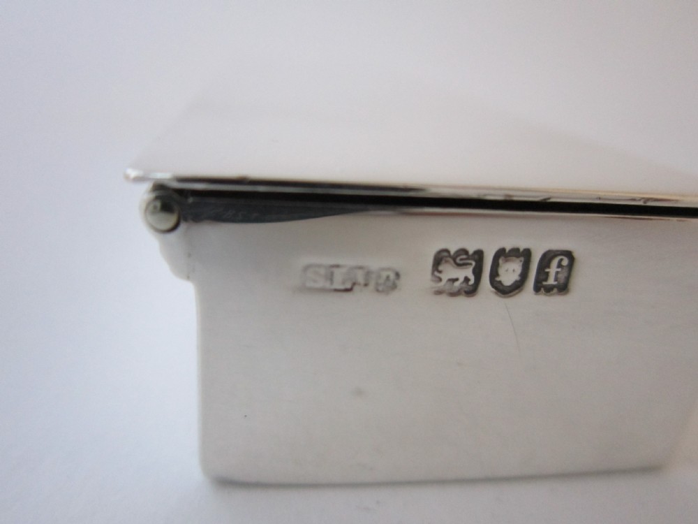 Antique Edwardian Sterling Silver Stamp Box - 1901 View IV