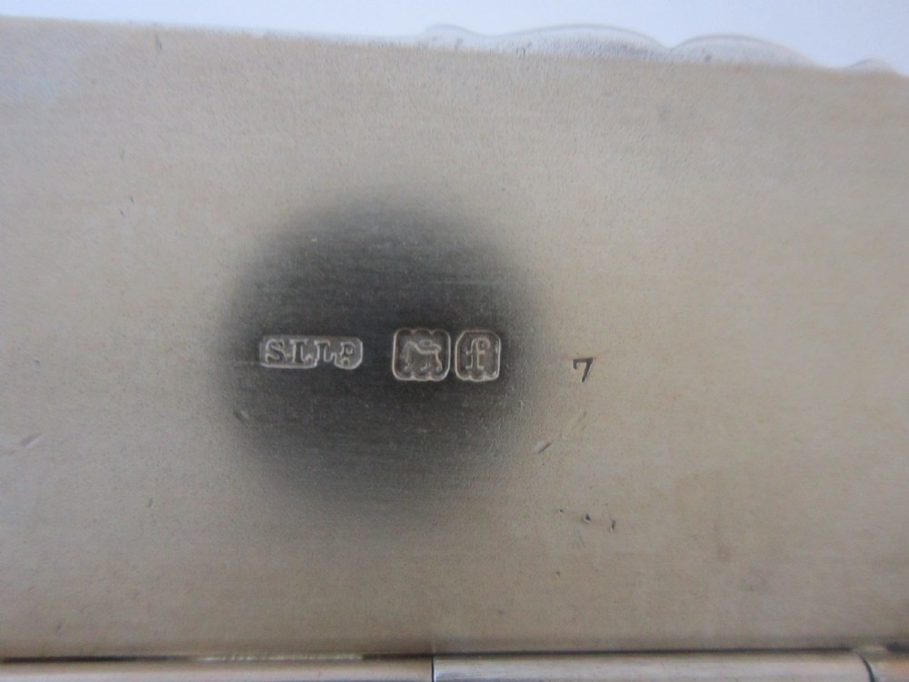 Antique Edwardian Sterling Silver Stamp Box - 1901 View V