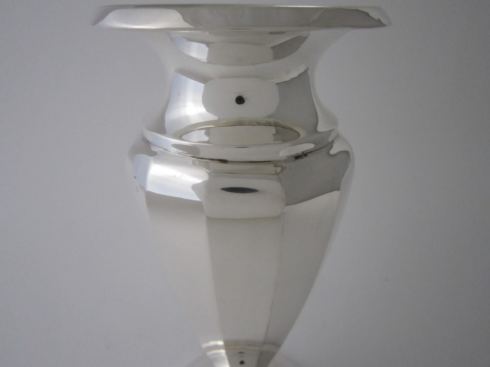 Antique George VI Sterling Silver Vases - 1938 View III