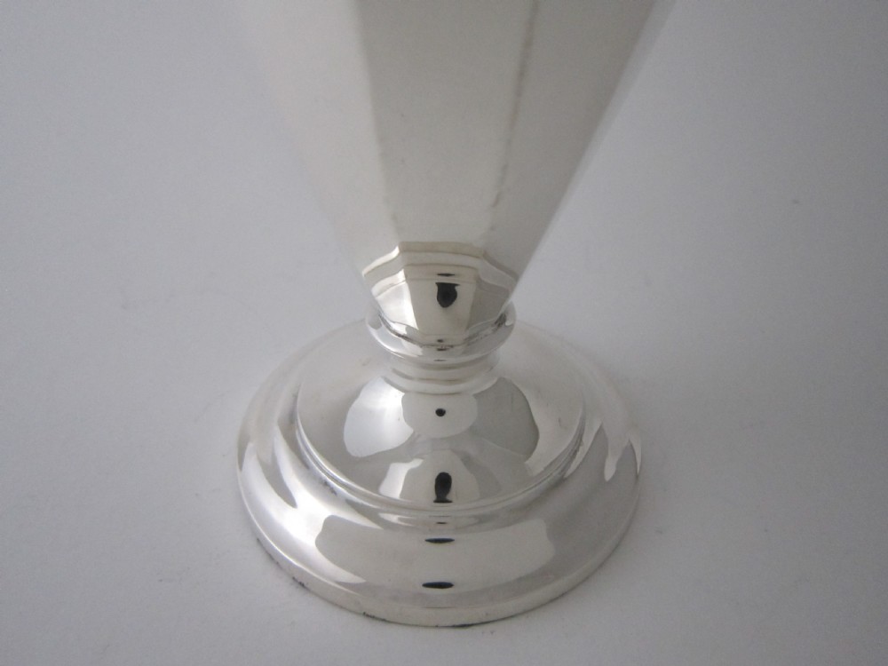 Antique George VI Sterling Silver Vases - 1938 View IV