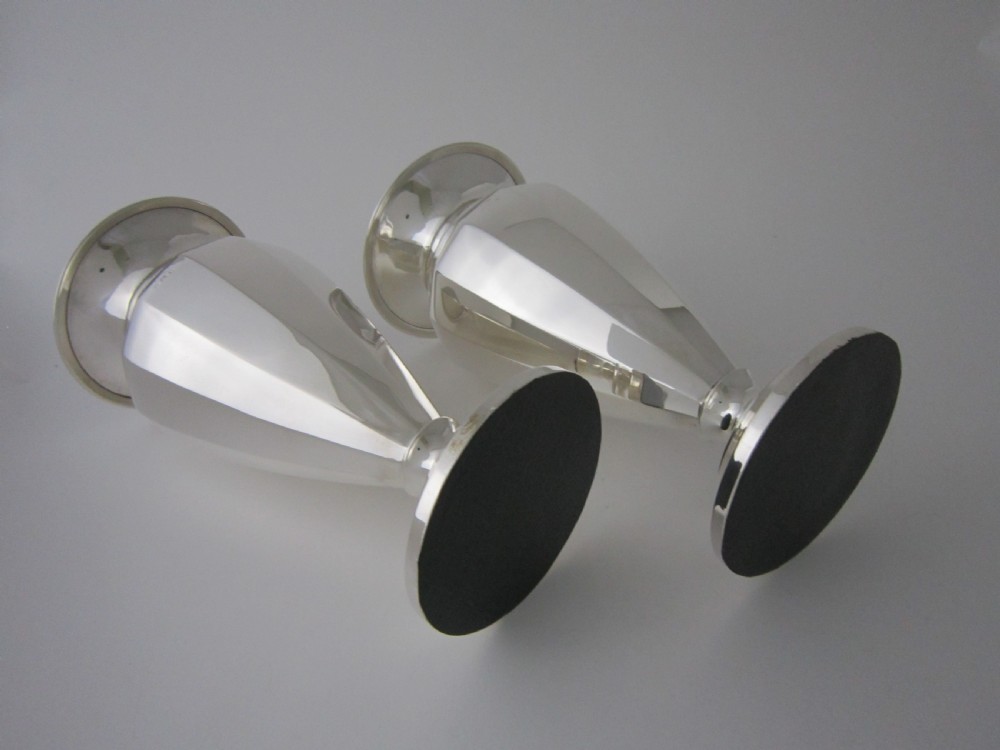 Antique George VI Sterling Silver Vases - 1938 View VI