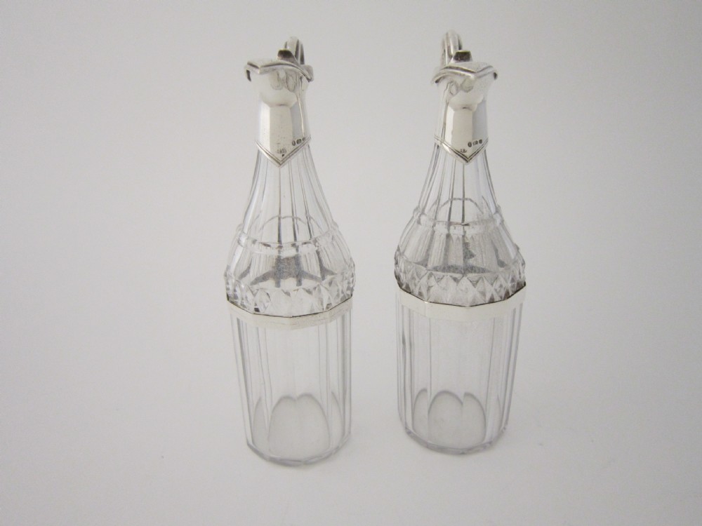 Antique George III Sterling Silver Cruet Set - 1795 View IX