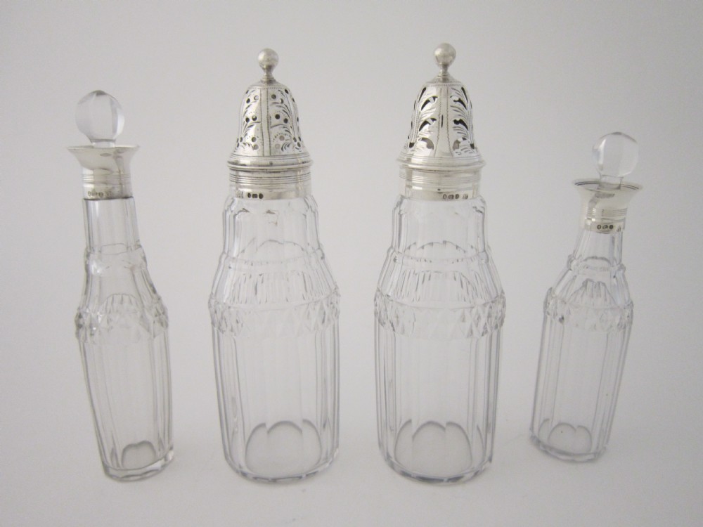 Antique George III Sterling Silver Cruet Set - 1795 View XII
