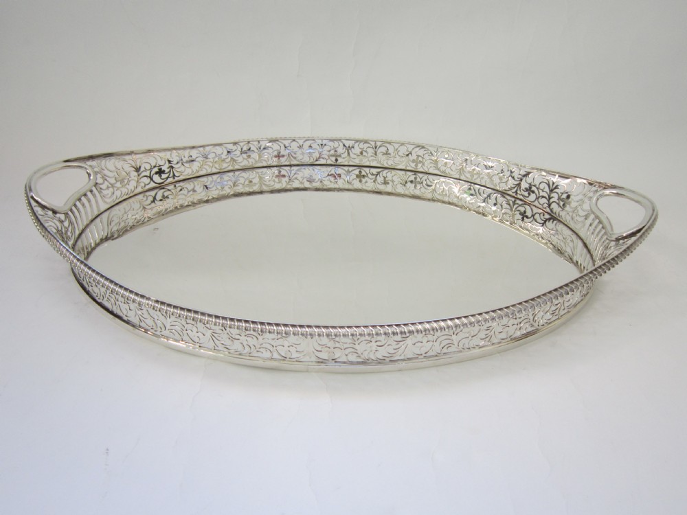 Antique Victorian Sterling Silver Tray - 1899