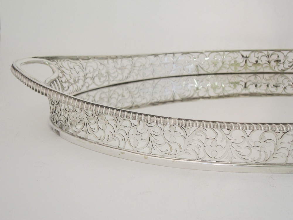 Antique Victorian Sterling Silver Tray - 1899 View II