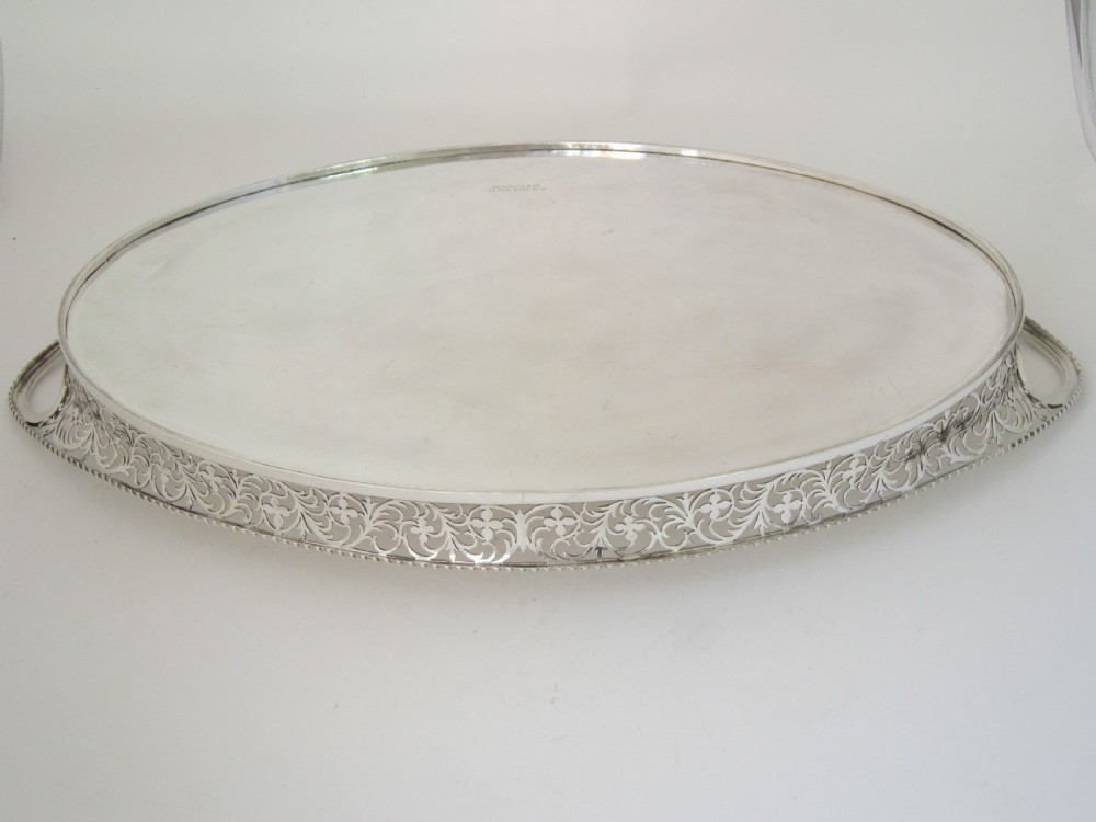 Antique Victorian Sterling Silver Tray - 1899 View VII
