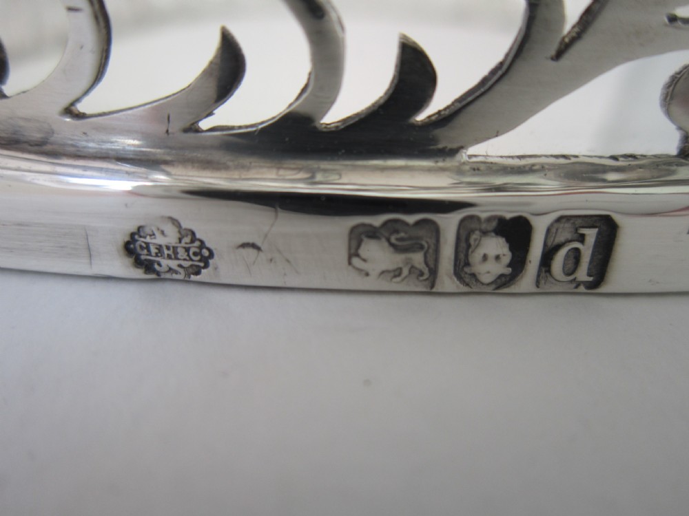 Antique Victorian Sterling Silver Tray - 1899 View IX