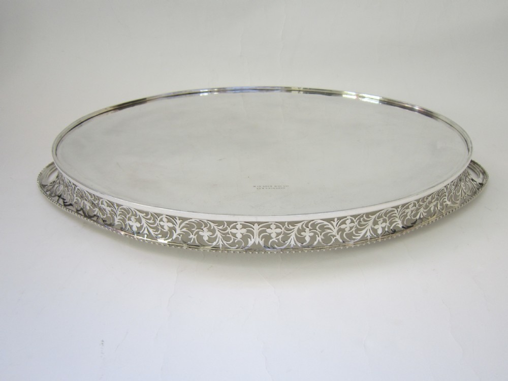 Antique Victorian Sterling Silver Tray - 1899 View XI
