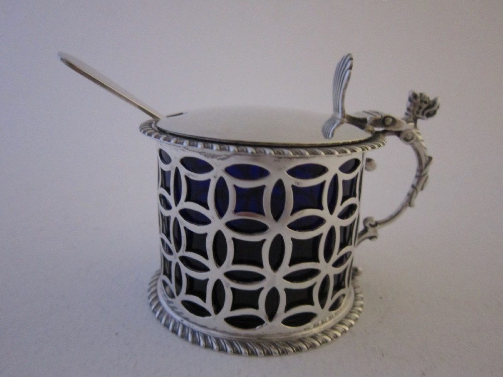 Antique Victorian Sterling Silver Mustard Pot - 1897