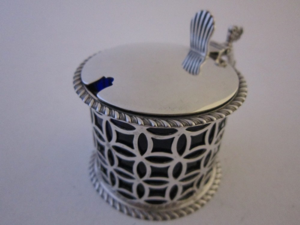 Antique Victorian Sterling Silver Mustard Pot - 1897 View II