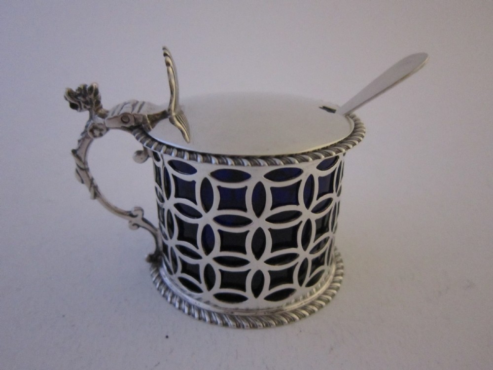 Antique Victorian Sterling Silver Mustard Pot - 1897 View IV